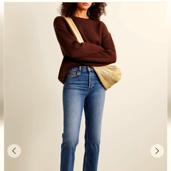 NWT RE/DONE 70s Ultra High Rise Stove Pipe Denim Jeans 29 - Picture 2 of 8